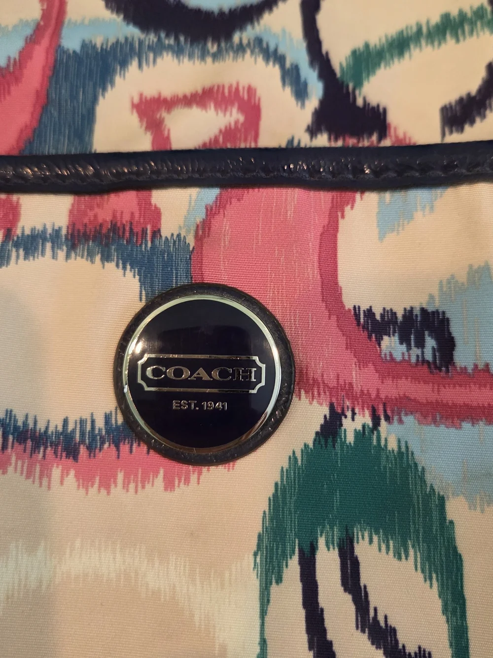 Coach Ikat Signature Foldover Tote Crossbody Bag F24449